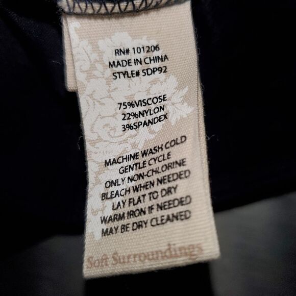 Soft Surroundings Perfect Ponte Bootcut Pull on Pants Black 1X NWT - Picture 8 of 11